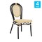 Flash Furniture Cannes Thonet French Bistro Stacking Chair, Natural PE Cane Rattan and Black Aluminum Frame, 4PK 4-SDA-AD642110-1-NAT-BK-GG - alternate 9